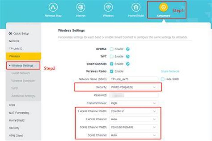 How do I configure my TP link router to 5GHz?
