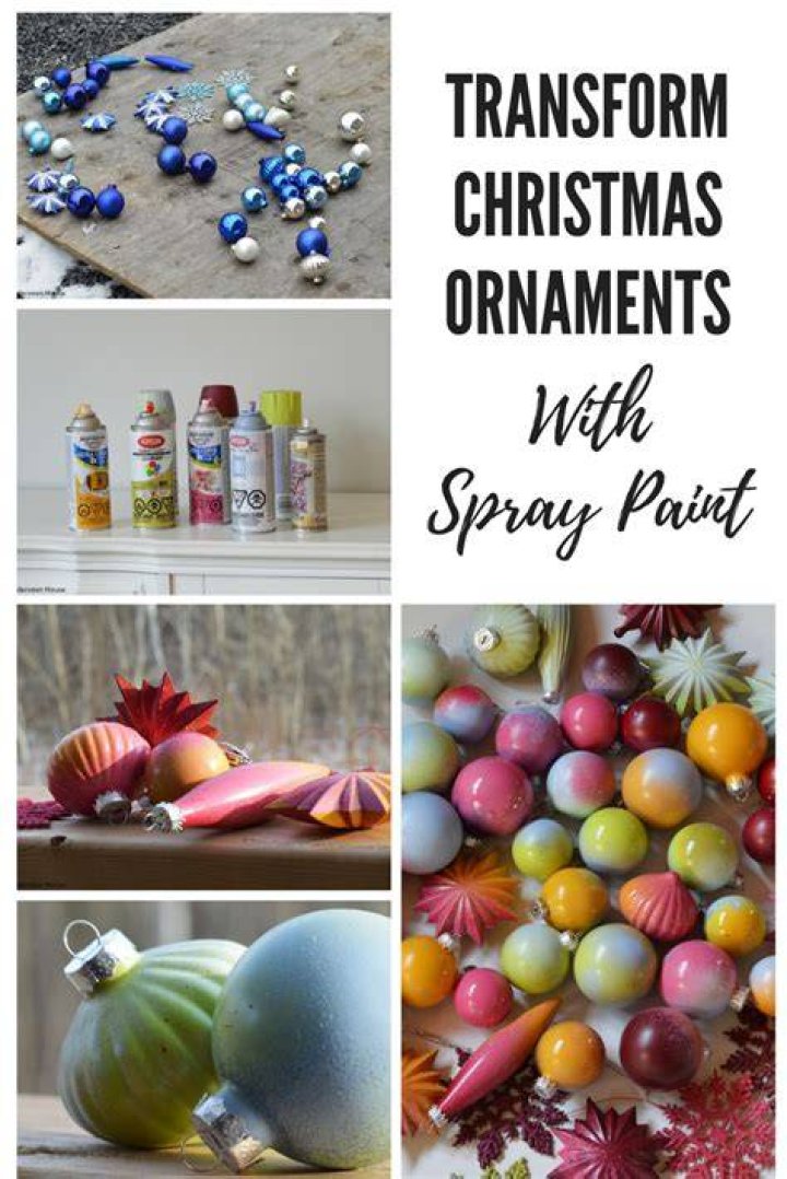 How do you spray paint Christmas balls?